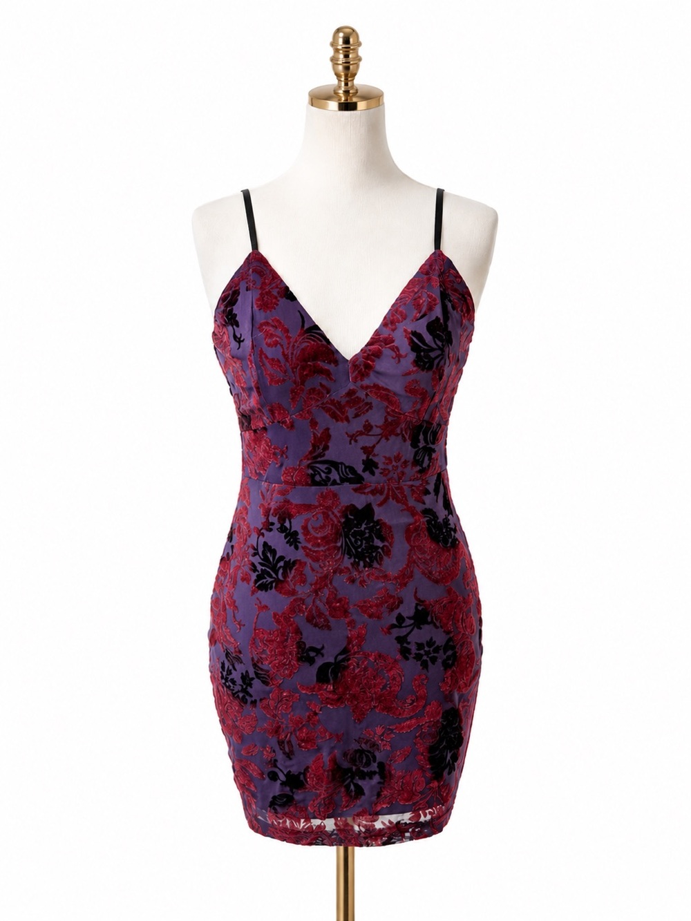 Lulu’s • Party Girl Plum Purple Velvet Bodycon Mini Dress